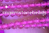 CTG1094 15.5 inches 2mm faceted round tiny quartz glass beads