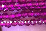 CTG1095 15.5 inches 2mm faceted round tiny quartz glass beads