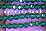 CTG1098 15.5 inches 2mm faceted round tiny quartz glass beads