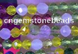 CTG1101 15.5 inches 2mm faceted round tiny quartz glass beads