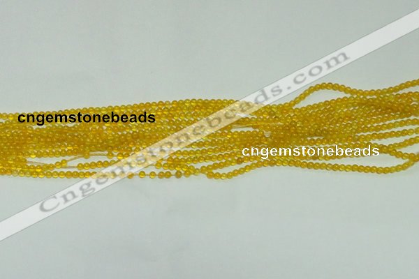 CTG111 15.5 inches 2mm round tiny yellow agate beads wholesale