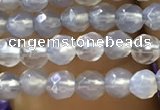 CTG1111 15.5 inches 3mm faceted round tiny grey agate beads