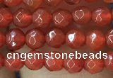 CTG1113 15.5 inches 3mm faceted round tiny red agate beads