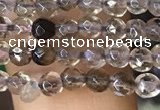 CTG1127 15.5 inches 3mm faceted round tiny smoky quartz beads