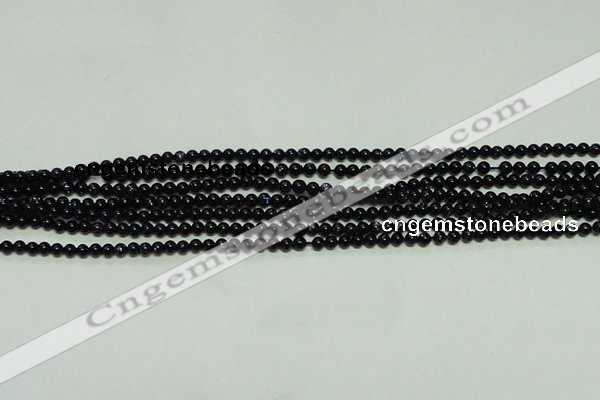 CTG113 15.5 inches 2mm round tiny blue goldstone beads wholesale