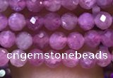 CTG1136 15.5 inches 3mm faceted round tiny imitation ruby beads