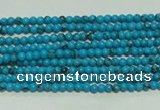 CTG114 15.5 inches 2mm round tiny blue turquoise beads wholesale