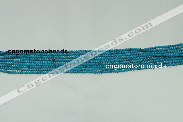 CTG114 15.5 inches 2mm round tiny blue turquoise beads wholesale