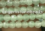 CTG1153 15.5 inches 3mm faceted round tiny green aventurine beads