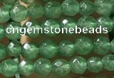 CTG1155 15.5 inches 3mm faceted round tiny green aventurine beads