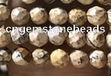 CTG1158 15.5 inches 3mm faceted round tiny picture jasper beads