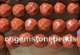 CTG1159 15.5 inches 3mm faceted round tiny red jasper beads