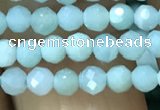 CTG1165 15.5 inches 3mm faceted round tiny amazonite beads