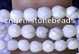 CTG1170 15.5 inches 3mm faceted round tiny white howlite beads