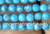 CTG1171 15.5 inches 3mm faceted round tiny turquoise beads