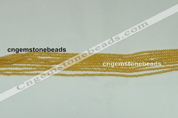 CTG118 15.5 inches 2mm round tiny yellow jade beads wholesale