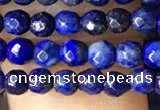 CTG1194 15.5 inches 3mm faceted round tiny dyed lapis lazuli beads