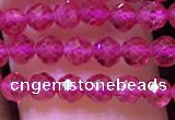 CTG1197 15.5 inches 3mm faceted round tiny quartz glass beads