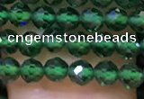 CTG1198 15.5 inches 3mm faceted round tiny quartz glass beads