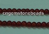 CTG12 15.5 inch 3mm round A grade tiny red agate beads wholesale