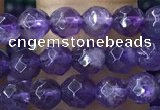 CTG1205 15.5 inches 4mm faceted round tiny amethyst beads