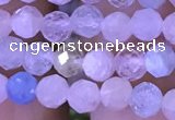 CTG1206 15.5 inches 4mm faceted round tiny morganite beads