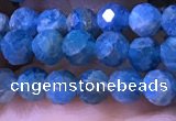 CTG1215 15.5 inches 4mm faceted round tiny apatite gemstone beads