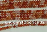 CTG123 15.5 inches 2mm round grade A tiny red agate beads wholesale