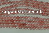 CTG124 15.5 inches 2mm round tiny cherry quartz beads wholesale