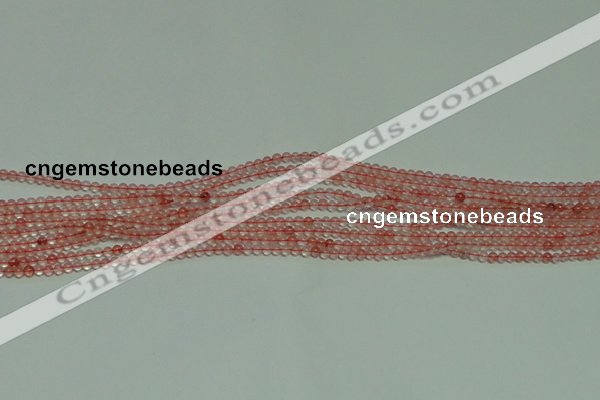 CTG124 15.5 inches 2mm round tiny cherry quartz beads wholesale