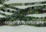 CTG126 15.5 inches 2mm round tiny moss agate beads wholesale