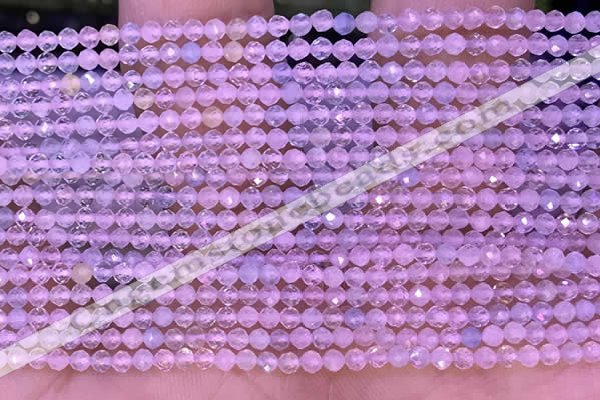 CTG1300 15.5 inches 2mm faceted round morganite gemstone beads