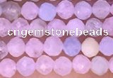 CTG1301 15.5 inches 3mm faceted round morganite gemstone beads