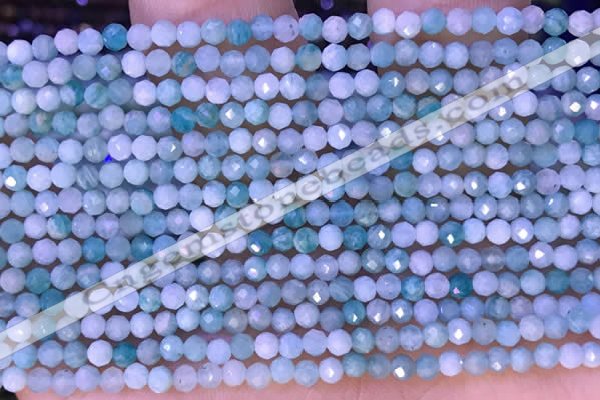 CTG1308 15.5 inches 3mm faceted round amazonite beads wholesale