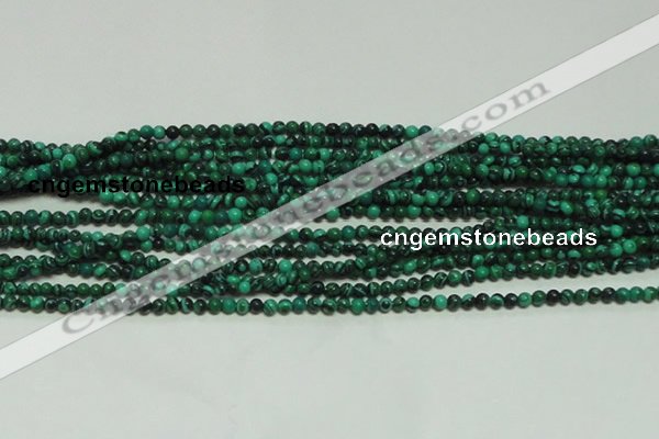 CTG132 15.5 inches 3mm round tiny synthetic malachite beads wholesale