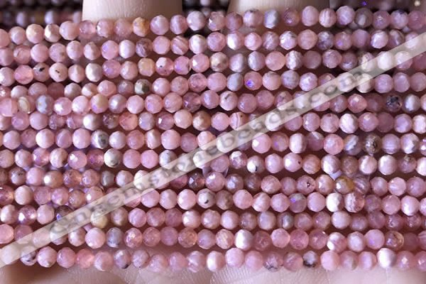 CTG1322 15.5 inches 3mm faceted round rhodochrosite beads wholesale