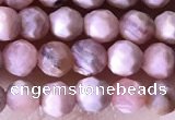 CTG1323 15.5 inches 4mm faceted round rhodochrosite beads wholesale