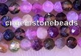 CTG1326 15.5 inches 2mm faceted round tourmaline beads wholesale