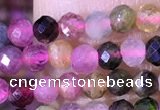 CTG1327 15.5 inches 3mm faceted round tourmaline beads wholesale