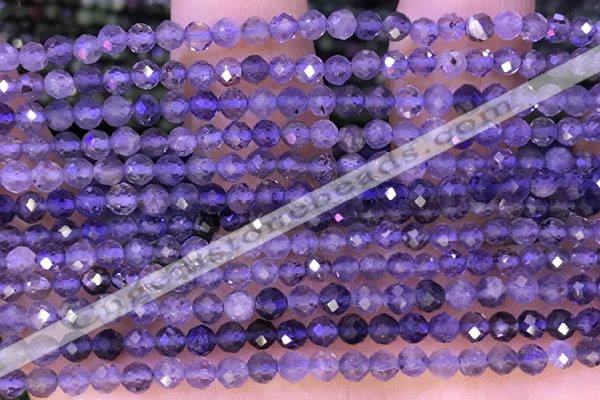 CTG1331 15.5 inches 4mm faceted round iolite beads wholesale