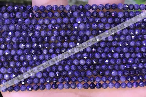 CTG1334 15.5 inches 3mm faceted round sapphire beads wholesale