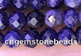 CTG1335 15.5 inches 4mm faceted round sapphire beads wholesale