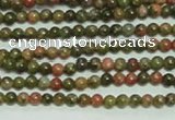 CTG134 15.5 inches 3mm round tiny unakite gemstone beads wholesale