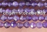 CTG1341 15.5 inches 2mm faceted round amethyst gemstone beads