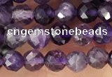 CTG1344 15.5 inches 4mm faceted round amethyst gemstone beads