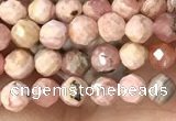 CTG1358 15.5 inches 4mm faceted round rhodochrosite beads