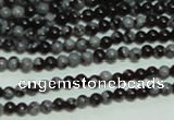 CTG136 15.5 inches 3mm round tiny snowflake obsidian beads wholesale