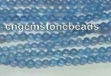 CTG137 15.5 inches 3mm round tiny blue agate beads wholesale