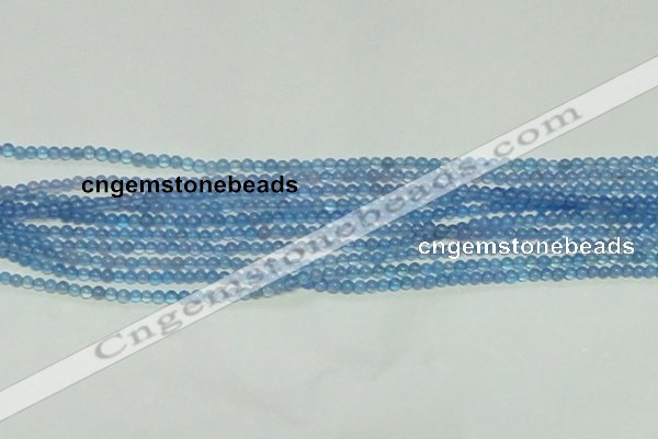 CTG137 15.5 inches 3mm round tiny blue agate beads wholesale