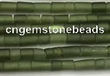 CTG1374 15.5 inches 1.5*2.5mm tube tiny green jade beads